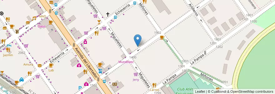 Mapa de ubicacion de Escuela Primaria p/Adultos 23 José Clemente Paz, Belgrano en الأرجنتين, Ciudad Autónoma De Buenos Aires, Buenos Aires, Comuna 13.
