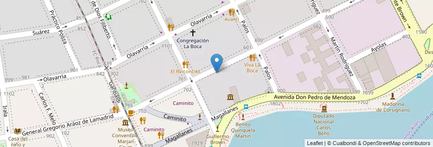 Mapa de ubicacion de Escuela Primaria p/Adultos 29 Manuel Belgrano, Boca en Argentina, Autonomous City Of Buenos Aires, Comuna 4, Autonomous City Of Buenos Aires.