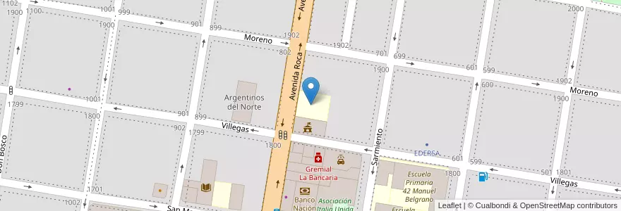 Mapa de ubicacion de Escuela Primaria Pública N°260 en Argentina, Río Negro Province, General Roca, Departamento General Roca, General Roca.