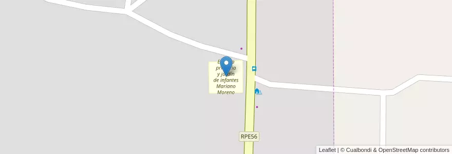 Mapa de ubicacion de Escuela primaria y jardín de infantes Mariano Moreno en الأرجنتين, Córdoba, Departamento Santa María, Pedanía San Isidro, Comuna De Villa San Isidro.