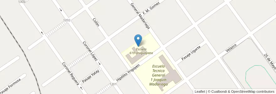 Mapa de ubicacion de Escuela Prim.P/Adolesc.Y Adultos Nº 30 Leopoldo Pellegrini en Argentinien, Corrientes, Departamento Paso De Los Libres, Municipio De Paso De Los Libres.