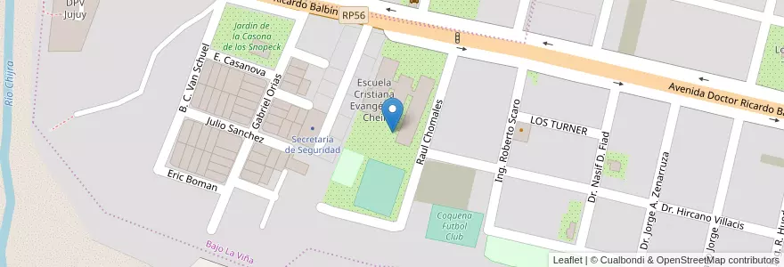 Mapa de ubicacion de Escuela Privada Cristiana Evangélica Cheil en Argentina, Jujuy, Departamento Doctor Manuel Belgrano, Municipio De San Salvador De Jujuy.