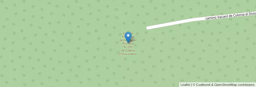 Mapa de ubicacion de Escuela Provincia de Educación Primaria Nº 295 de Colonia El Diivisadero en Arjantin, Formosa, Departamento Patiño.