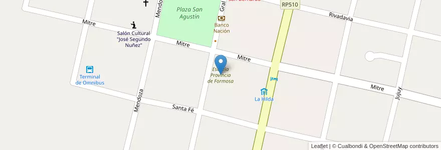 Mapa de ubicacion de Escuela Provincia de Formosa en Аргентина, Сан-Хуан, Valle Fértil.