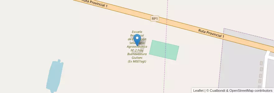 Mapa de ubicacion de Escuela Provincial de Educación Secuncaria Agrotectecnica N° 2 Fray Buenaventura Giuliani (Ex M007agt) en Argentina, Formosa, Departamento Laishi.
