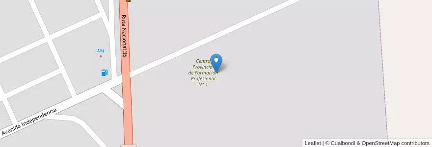 Mapa de ubicacion de Escuela Provincial de Educación Técnica Nº 10 en 阿根廷, La Pampa, Departamento Conhelo, Municipio De Eduardo Castex, Eduardo Castex.