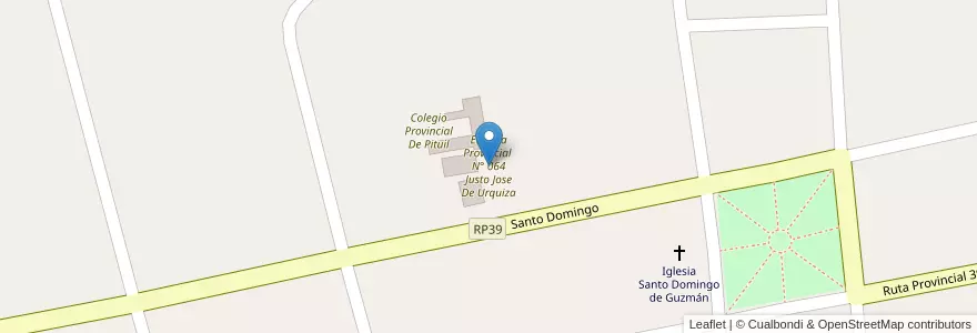 Mapa de ubicacion de Escuela Provincial  N° 064 Justo Jose De Urquiza en 아르헨티나, La Rioja, Departamento Famatina.