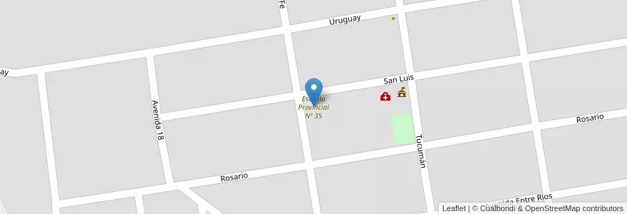 Mapa de ubicacion de Escuela Provincial Nº 35 en Argentinië, Buenos Aires, Partido De Coronel Dorrego.