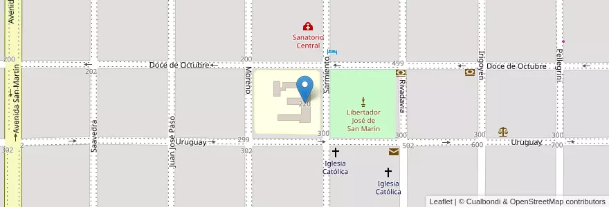 Mapa de ubicacion de Escuela Provincial Nº 44 Hermosina Garro De Marti en الأرجنتين, Chaco, Departamento Libertador General San Martín, Municipio De General José De San Martín.
