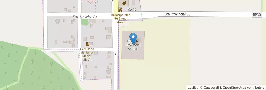 Mapa de ubicacion de Escuela Provincial Nº 606 en Аргентина, Misiones, Departamento Concepción, Municipio De Santa María.