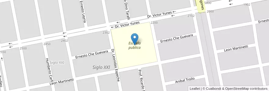 Mapa de ubicacion de Escuela publica en Argentinien, Santiago Del Estero, Departamento Capital, Santiago Del Estero.