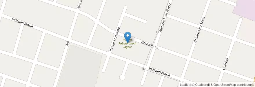Mapa de ubicacion de Escuela Rabindranath Tagore en Arjantin, San Juan, Şili, Pocito.