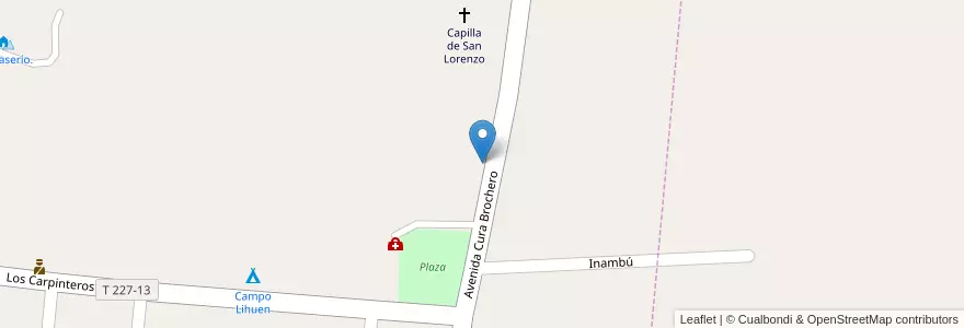 Mapa de ubicacion de Escuela Recalde en アルゼンチン, コルドバ州, Departamento San Alberto, Pedanía Panaholma, Comuna De San Lorenzo, San Lorenzo.