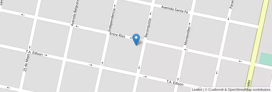 Mapa de ubicacion de Escuela Remedios Escalada de San Martín en Argentinien, Provinz Córdoba, Departamento Marcos Juárez, Pedanía Liniers, Municipio De Corral De Bustos, Corral De Bustos.