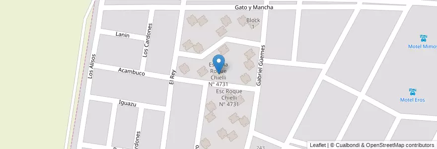 Mapa de ubicacion de Escuela Roque Chielli Nº 4731 en アルゼンチン, サルタ州, Capital, Municipio De Salta.