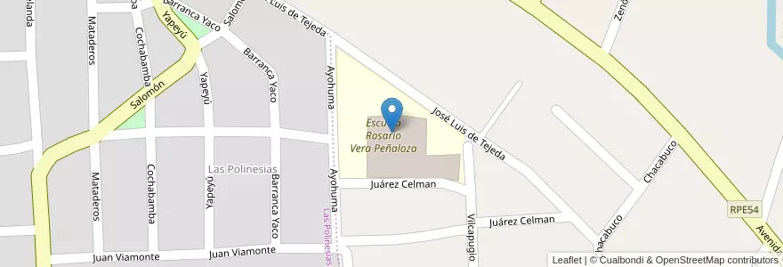 Mapa de ubicacion de Escuela Rosario Vera Peñaloza en アルゼンチン, コルドバ州, Departamento Colón, Municipio De Villa Allende, Pedanía Calera Norte, Villa Allende.