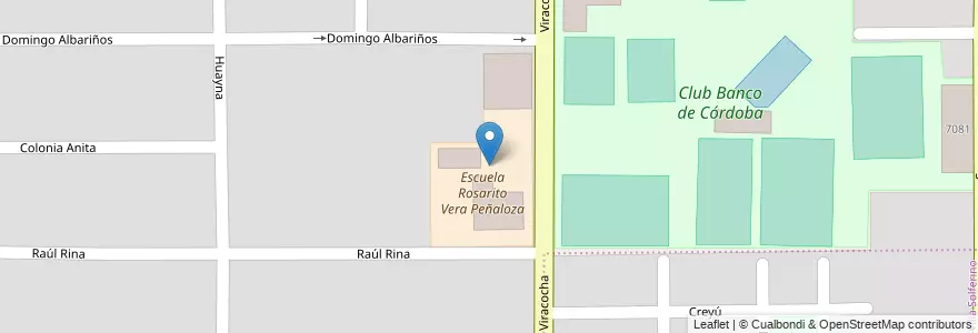 Mapa de ubicacion de Escuela Rosarito Vera Peñaloza en Argentina, Córdoba, Departamento Capital, Pedanía Capital, Córdoba, Municipio De Córdoba.