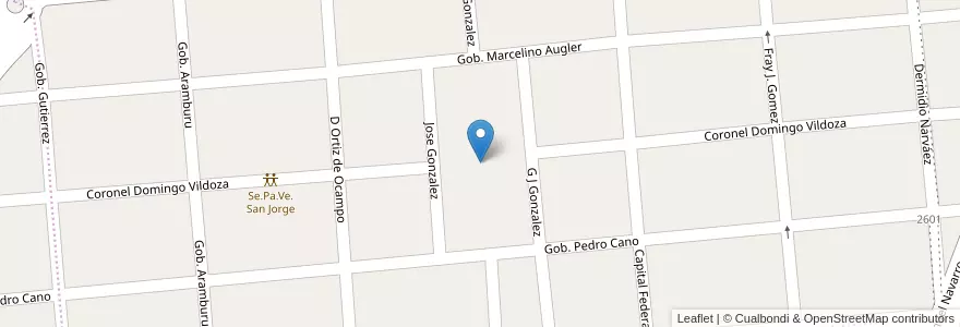 Mapa de ubicacion de Escuela San Jorge N°199 en アルゼンチン, カタマルカ州, Departamento Capital, Municipio De San Fernando Del Valle De Catamarca, San Fernando Del Valle De Catamarca.