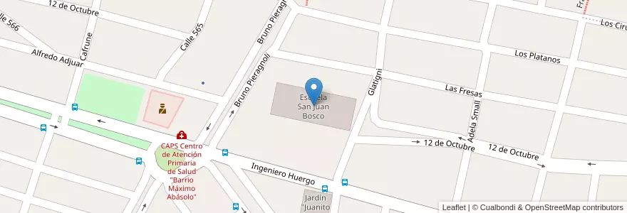 Mapa de ubicacion de Escuela San Juan Bosco en アルゼンチン, チリ, チュブ州, Departamento Escalante, Comodoro Rivadavia.