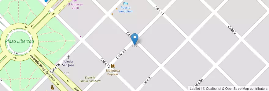 Mapa de ubicacion de Escuela Santa Rosa De Lima en Arjantin, Buenos Aires, Partido De Balcarce.