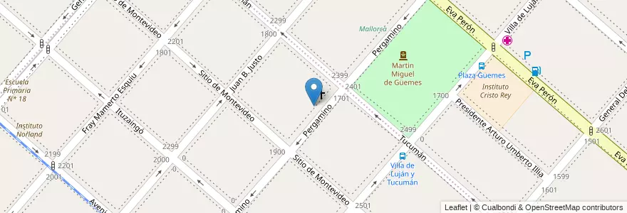 Mapa de ubicacion de Escuela Santo Cristo en Argentina, Buenos Aires, Partido De Lanús, Lanús Este.