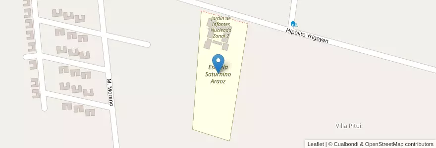 Mapa de ubicacion de Escuela Saturnino Araoz en الأرجنتين, سان خوان, تشيلي, Calingasta.