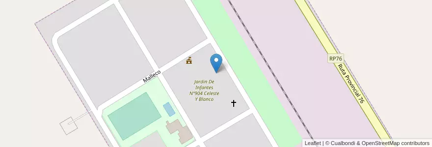 Mapa de ubicacion de Escuela Secunadaria Nº6 Victor Mercante en آرژانتین, استان بوئنوس آیرس, Partido De Tornquist, Chasicó.