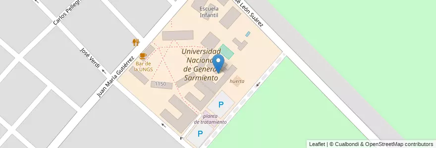 Mapa de ubicacion de Escuela secundaria en アルゼンチン, ブエノスアイレス州, Partido De Malvinas Argentinas, Los Polvorines.