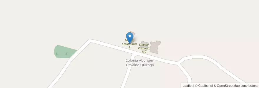 Mapa de ubicacion de Escuela Secundaria 8 en アルゼンチン, フォルモサ州, Departamento Patiño.