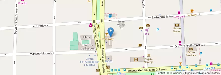 Mapa de ubicacion de Escuela Secundaria Básica N° 27 en アルゼンチン, ブエノスアイレス州, Partido De Florencio Varela, Florencio Varela.