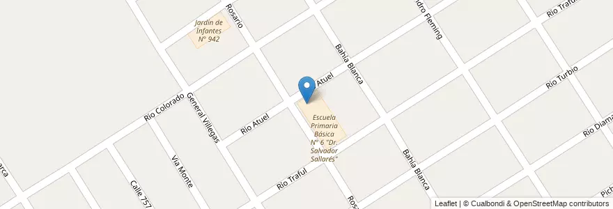 Mapa de ubicacion de Escuela Secundaria Básica N° 7 en Argentina, Buenos Aires, Partido De Florencio Varela, Villa Vatteone.