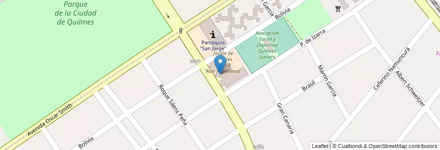 Mapa de ubicacion de Escuela Secundaria Básica N° 72 en Arjantin, Buenos Aires, Partido De Quilmes, Quilmes, Ezpeleta.