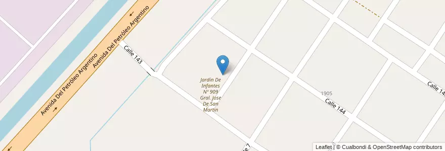 Mapa de ubicacion de Escuela Secundaria Basica Nº 14 Ramón Carrillo en Arjantin, Buenos Aires, Partido De Berisso.