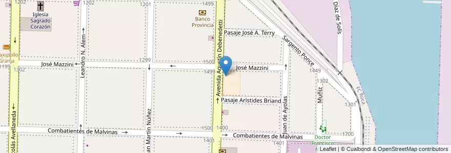 Mapa de ubicacion de Escuela Secundaria Básica Nº 28 Dock Sud en Argentina, Provincia Di Buenos Aires.