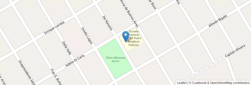 Mapa de ubicacion de Escuela Secundaria Básica Nº 50 en アルゼンチン, ブエノスアイレス州, Partido De Almirante Brown, Glew.