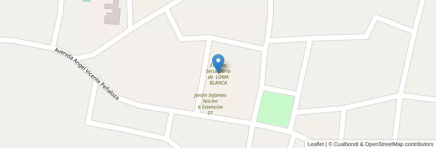 Mapa de ubicacion de Escuela Secundaria de  LOMA BLANCA en アルゼンチン, ラ・リオハ州, Departamento General Belgrano.