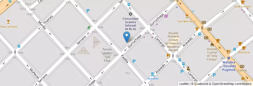 Mapa de ubicacion de Escuela Secundaria Integral Scholem Aleijem, Villa Crespo en Аргентина, Буэнос-Айрес, Буэнос-Айрес.