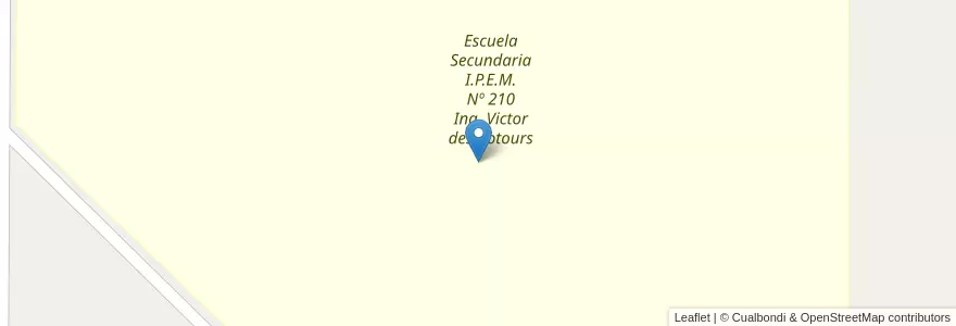 Mapa de ubicacion de Escuela Secundaria I.P.E.M. Nº 210 Ing. Victor des Rotours en Argentine, Córdoba, Departamento Tercero Arriba, Pedanía Salto, Municipio De Almafuerte.
