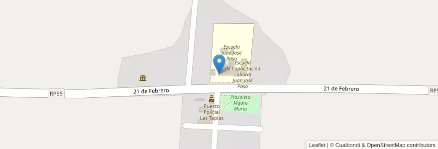 Mapa de ubicacion de Escuela Secundaria Juan José Paso en Argentinië, San Juan, Chili, Angaco.