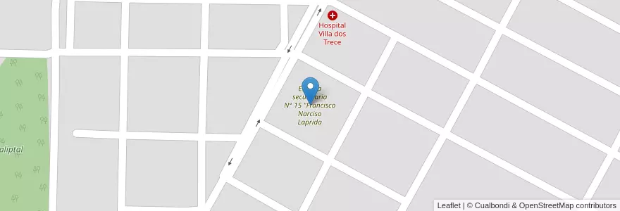 Mapa de ubicacion de Escuela secundaria N° 15 "Francisco Narciso Laprida en アルゼンチン, フォルモサ州, Departamento Pirané, Municipio De Villa Dos Trece, Villa Dos Trece.