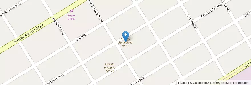Mapa de ubicacion de Escuela Secundaria N* 17 en 阿根廷, 布宜诺斯艾利斯省, Partido De Esteban Echeverría, 9 De Abril.