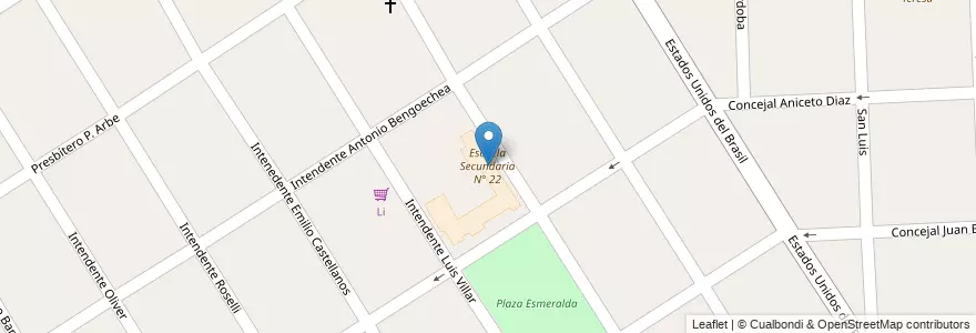 Mapa de ubicacion de Escuela Secundaria N° 22 en 아르헨티나, 부에노스아이레스주, Partido De Florencio Varela, Florencio Varela.