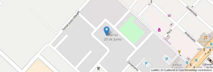 Mapa de ubicacion de Escuela Secundaria n° 25 en 阿根廷, 布宜诺斯艾利斯省, Partido De La Matanza, San Justo.