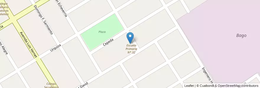Mapa de ubicacion de Escuela Secundaria N* 30 en Argentina, Provincia Di Buenos Aires, Partido De Esteban Echeverría, Monte Grande.
