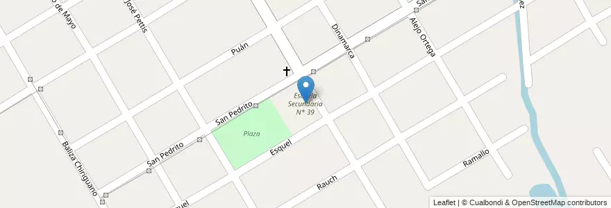 Mapa de ubicacion de Escuela Secundaria N* 39 en Argentina, Buenos Aires, Partido De Esteban Echeverría, Monte Grande.