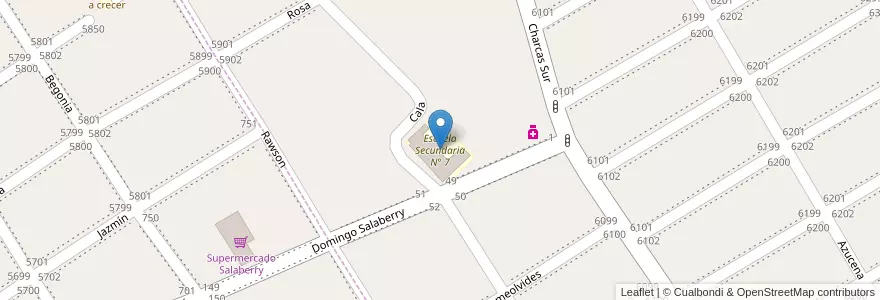 Mapa de ubicacion de Escuela Secundaria N° 7 en الأرجنتين, بوينس آيرس, Partido De Almirante Brown, San Francisco Solano.