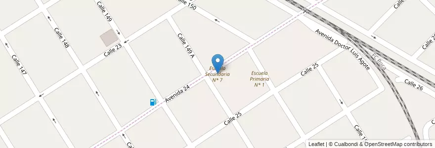 Mapa de ubicacion de Escuela Secundaria N* 7 en Argentinië, Buenos Aires, Partido De Berazategui, Villa España.
