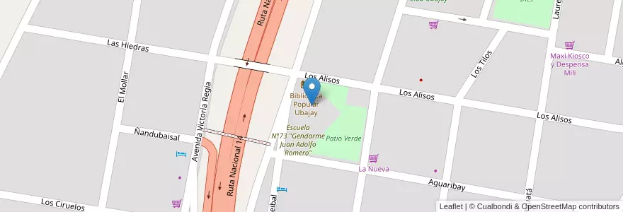 Mapa de ubicacion de Escuela Secundaria N°4 "José Maria Molina" en Arjantin, Entre Ríos, Departamento Colón, Distrito Sexto.