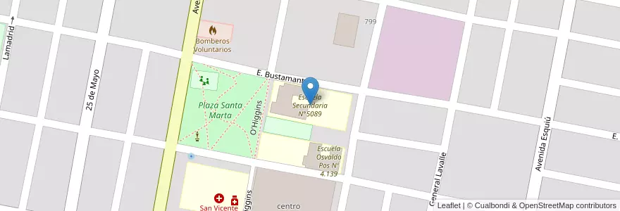 Mapa de ubicacion de Escuela Secundaria N°5089 en Argentinien, Salta, Orán, Municipio De San Ramón De La Nueva Orán, San Ramón De La Nueva Orán.