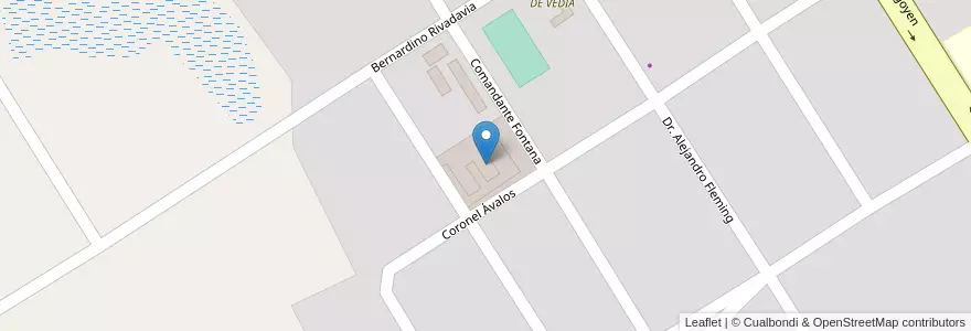 Mapa de ubicacion de Escuela Secundaria Nº 74 Tomas Guido en 阿根廷, Chaco, Departamento Sargento Cabral, Municipio De Colonias Unidas, Colonias Unidas.